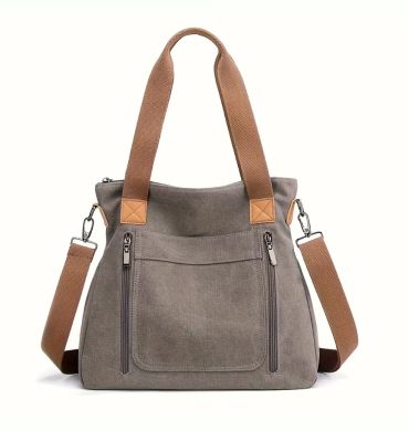 Women's Versatile Handbag Large Capacity Canvas Casual Shoulder Crossbody Bag