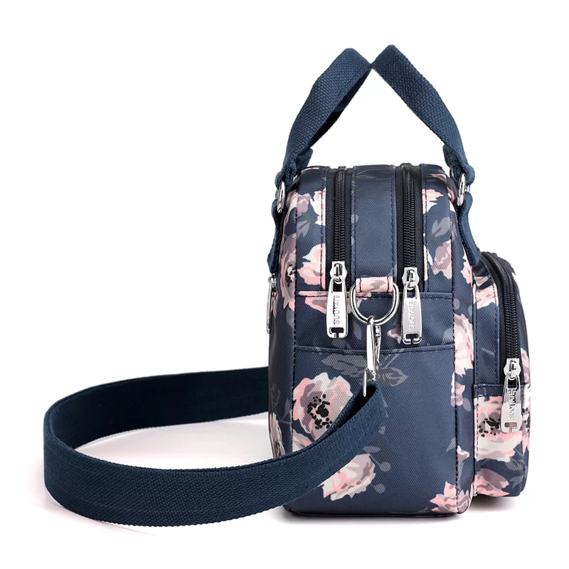 Brand Women Crossbody Bag portable Female Shoulder bags Printed Flower Nylon Messenger Bags Multi-pocket Ladies Handbags Bolsa_3