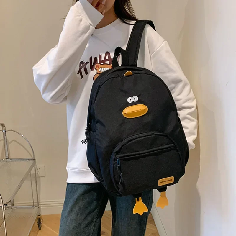 New Cartoon Duck Backpack Designer Cute Travel Bag Female College Student Versatile Korean Edition Girls' School Bag рюкзак_1