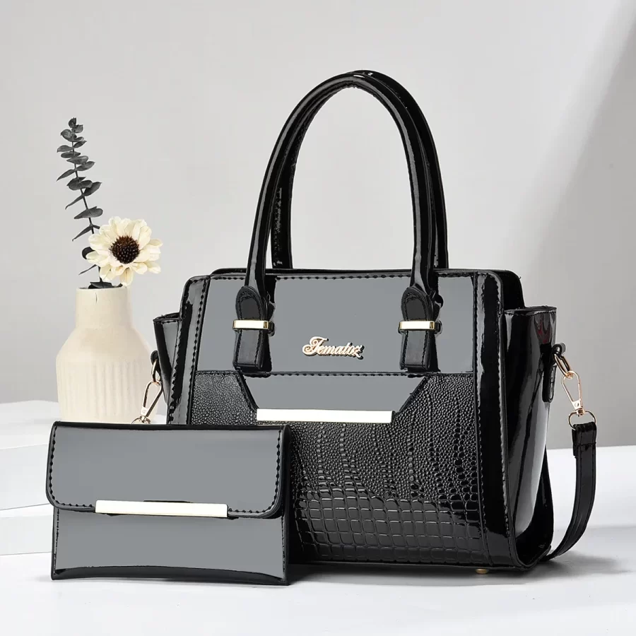 New Large Capacity Crocodile Print Handbag Mother Bag Women's Bag High Quality Shoulder Tote Bag_9