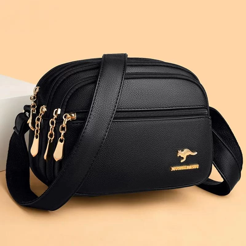 Women Bag Ladies Brand Quality PU Leather Shoulder Bags Designer New Simple Messenger Crossbody Multi-pocket Purses Mobile Phone_1