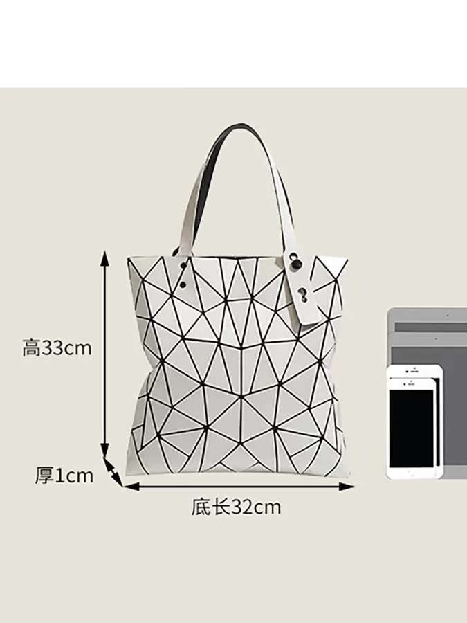 Lightweight Fashion Geometric Rhombus Bag Women's Shoulder Handbag Commuter Tote Bag Shopping Bag_4