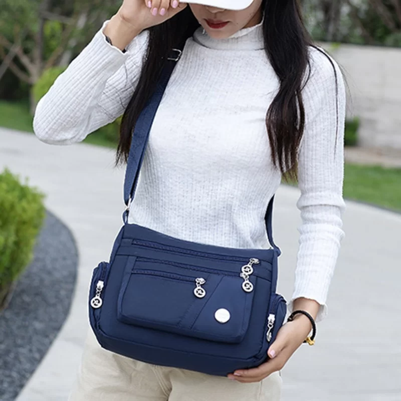 Casual Women Shoulder Messenger Bag Oxford Waterproof Zipper Handbags Package Female Large Capacity Travel Crossbody Bag_6