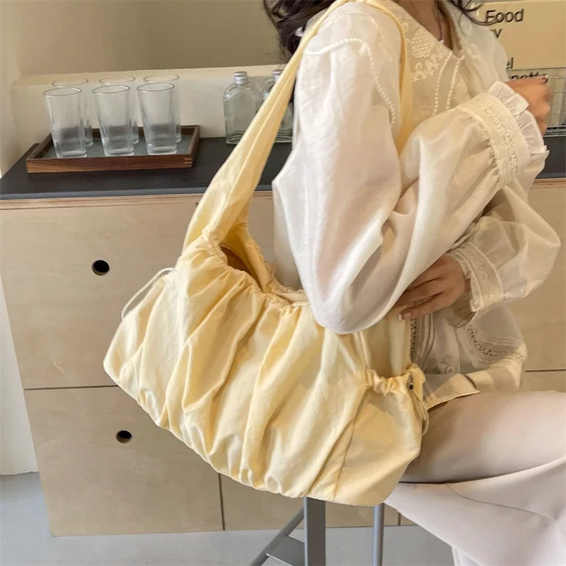 Hot Selling Fashion Nylon Pleated Women's Crossbody Bag 2025 New Casual Trend Versatile Large Capacity Tote Women's Shoulder Bag_5