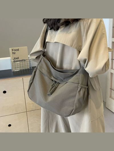 Nylon Hobos Crossbody Bags Solid Casual Zipper Women's Bags 2025 Fashion High Capacity Solid Color Single Shoulder Totes Bag