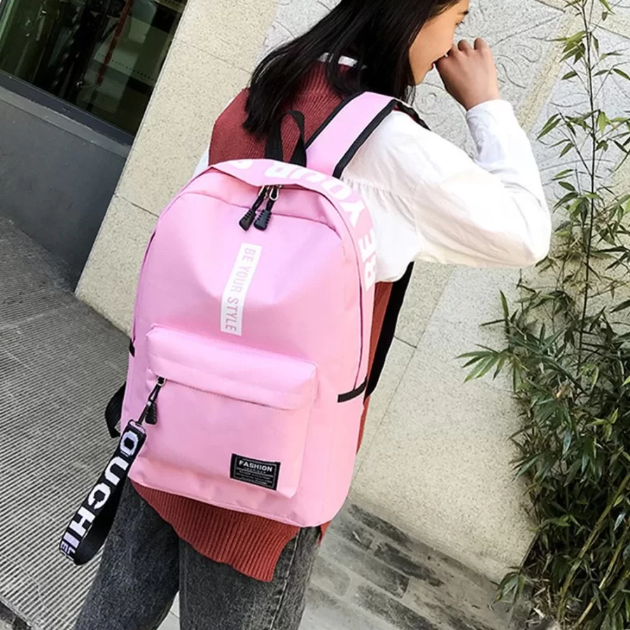 New Female Fashion Teenage High Capacity Waterproof College Backpack Trendy Women Laptop School Bags Cute Girl Travel Book Bag_1