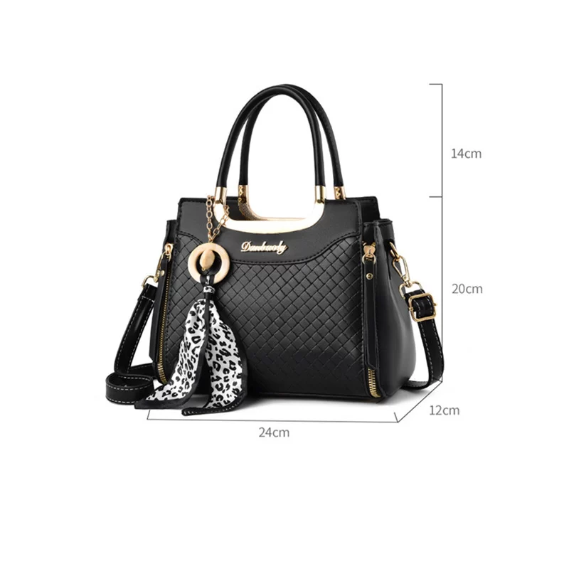 Vento Marea Women Bag 2024 New Small Shoulder Bag Black Ribbons Crossbody Plaid Good Quality Fashion Handbags_3