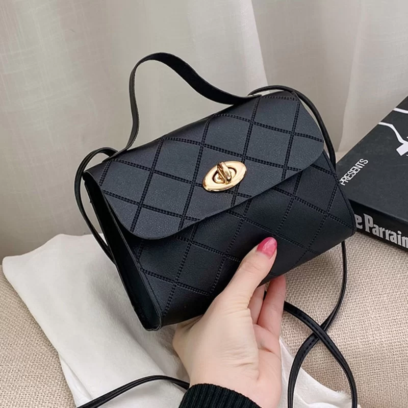 Women's Handbags Striped Square Fresh Age Reducing High Capacity Fine Texture Soft Comfortable Female's Crossbody Bag_5