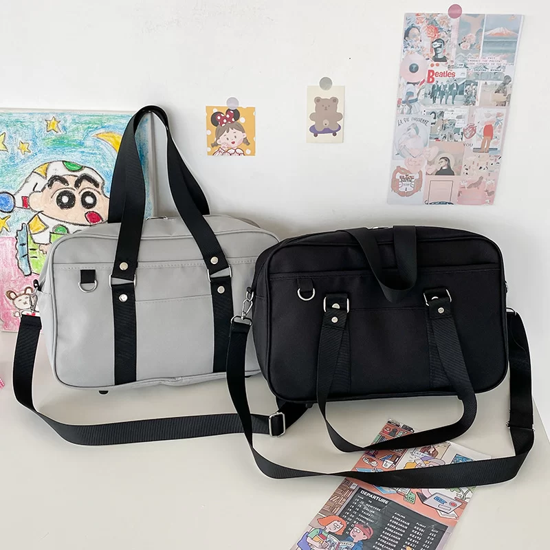 Japanese High School Student JK Uniform Bag Large Capacity Shoulder Bag For Women Simple Itabag Handbags Girls Crossbody Bags_4