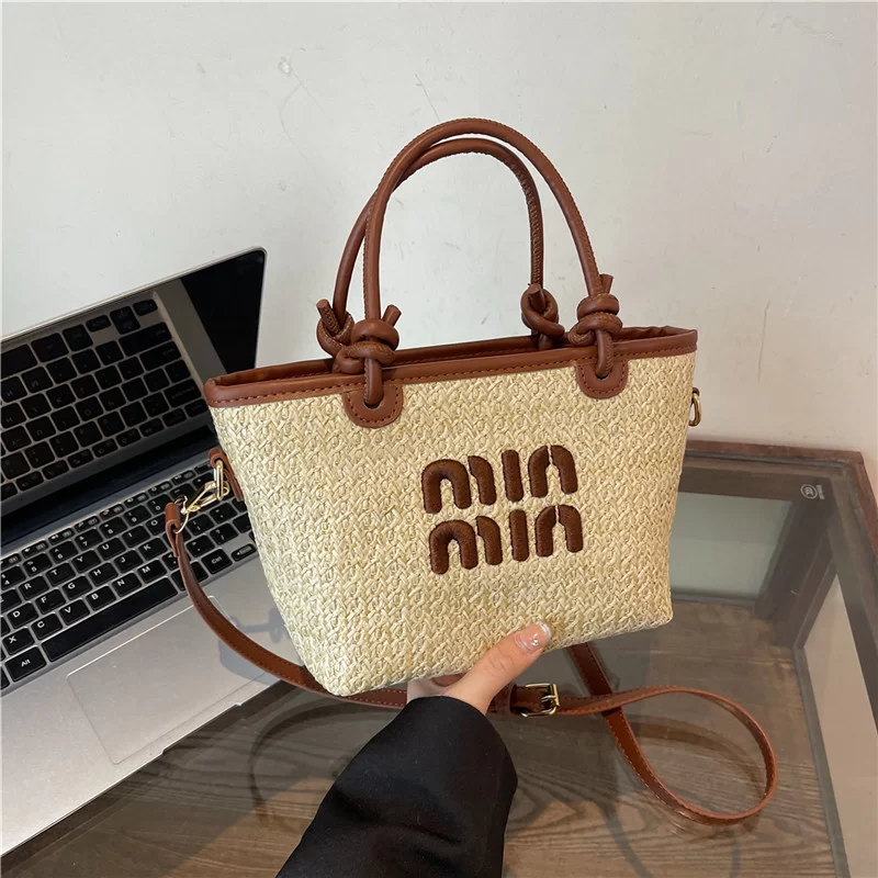 2024 Summer Beach Bag Designer Luxury Tote Shoulder Bags For Women Crossbody Messenger Square Hand Straw Bag Purse Free Shiping_2