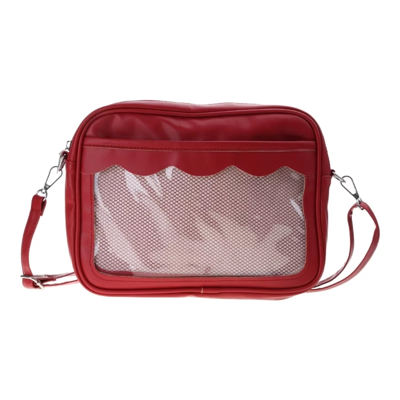 Japanese Harajuku Ita Bag for Women PU Transparent Pocket Itabag High School Girls Uniform JK Crossbody Shoulder Bag_8