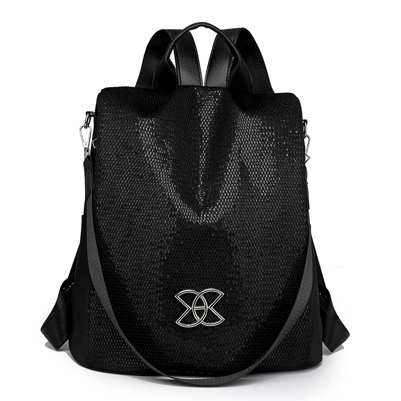 2024 Women's Multifunction Backpacks Casual Nylon Solid Color School Bag For Girls Fashion Anti Theft Travel Bagpack Sac A Dos_8