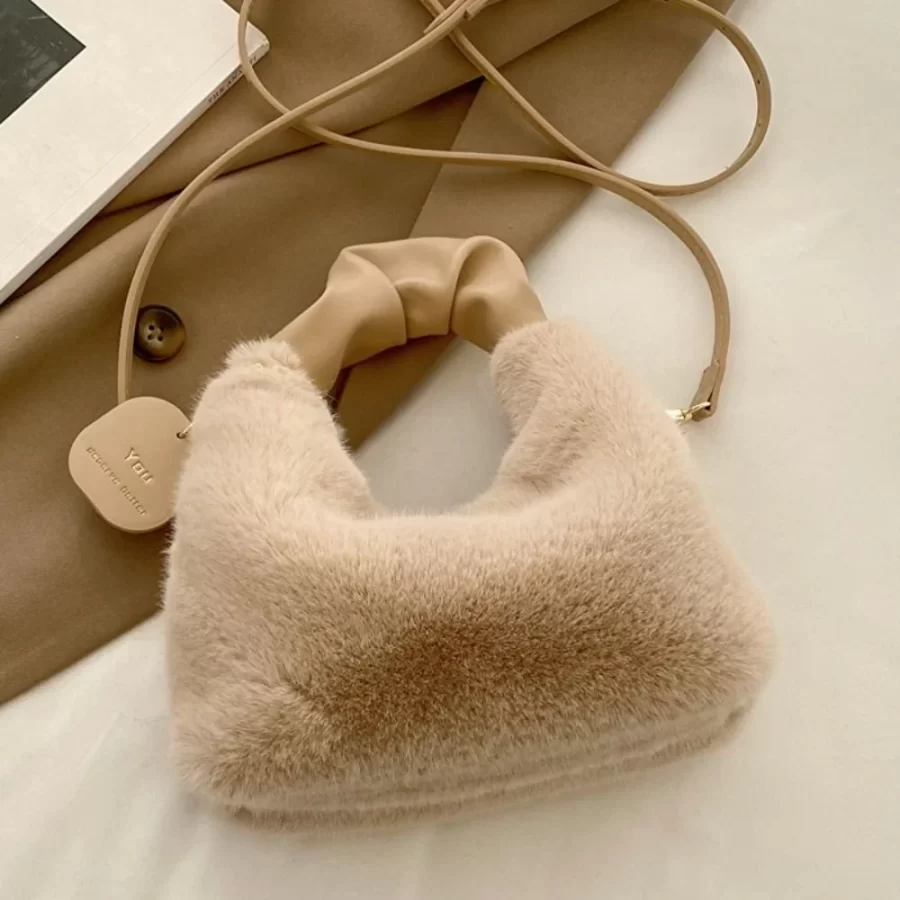 New Winter Plush Bag Long Fur Handbag Women's Crossbody Bag Fashion Trend Shoulder Bag Purses and Handbags_7