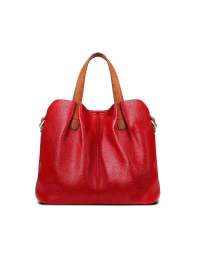 Genuine Leather Women's Bags Fashion Commute Handbags Solid Color Tote Messenger Luxury Designer Shoulder Cossbody Bag Female