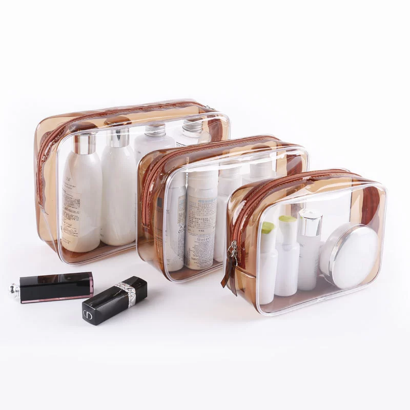 PVC waterproof transparent cosmetic bag wash bath storage bag travel multi-function storage bag cosmetic handbag tool box_5