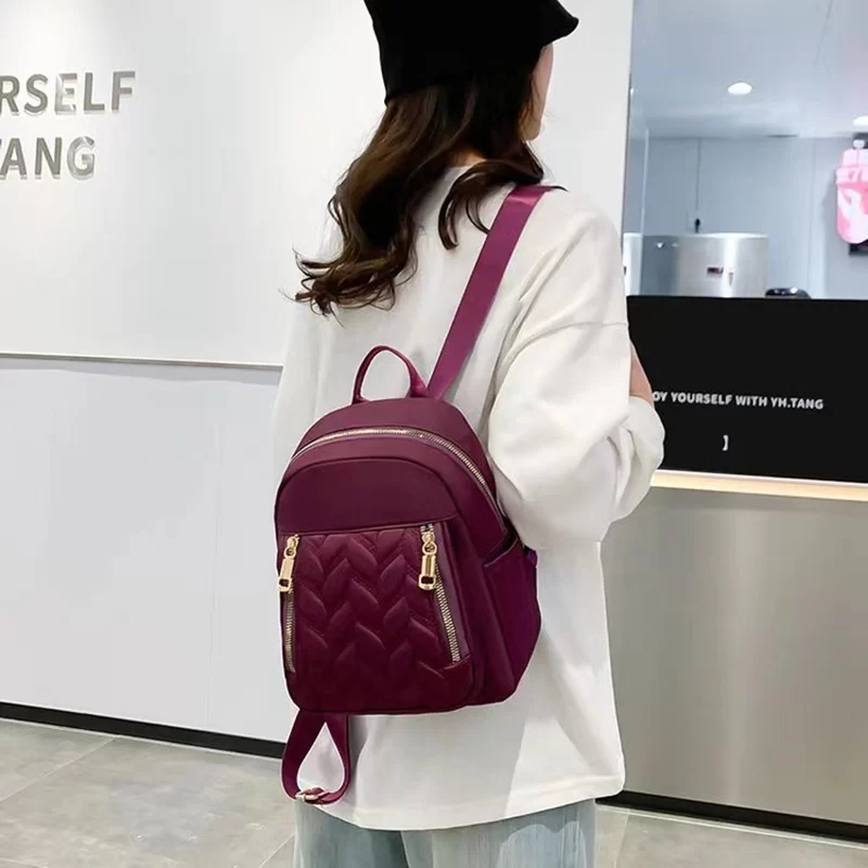 Nylon Travel Backpack Women‘s School Bags for Girls Anti-theft Small Shoulder Bag Packs Waterproof Rucksack Mochila Feminia_6