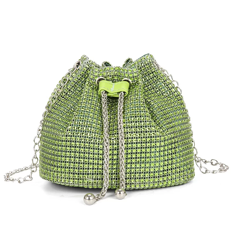 New Bag Women's New Trendy Bag Texture Net Red Diamond Shoulder Bag Fashion Chain Crossbody Bucket Bag_11