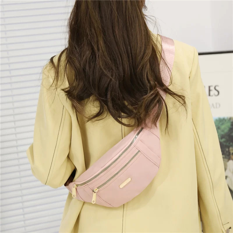 Waist Bags for Women Oxford Leisure Color Waist Bag Shoulder Crossbody Chest Bags Handbags All-match Messenger Belt Bags_4