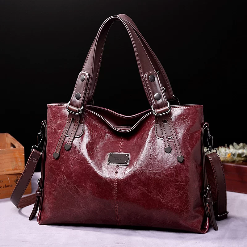 New Fashion Casual Tote Bag Women Handbags Soft Leather Shoulder Bags  For 2023 Ladies Vintage Big Capacity Crossbody Hand Bag_6