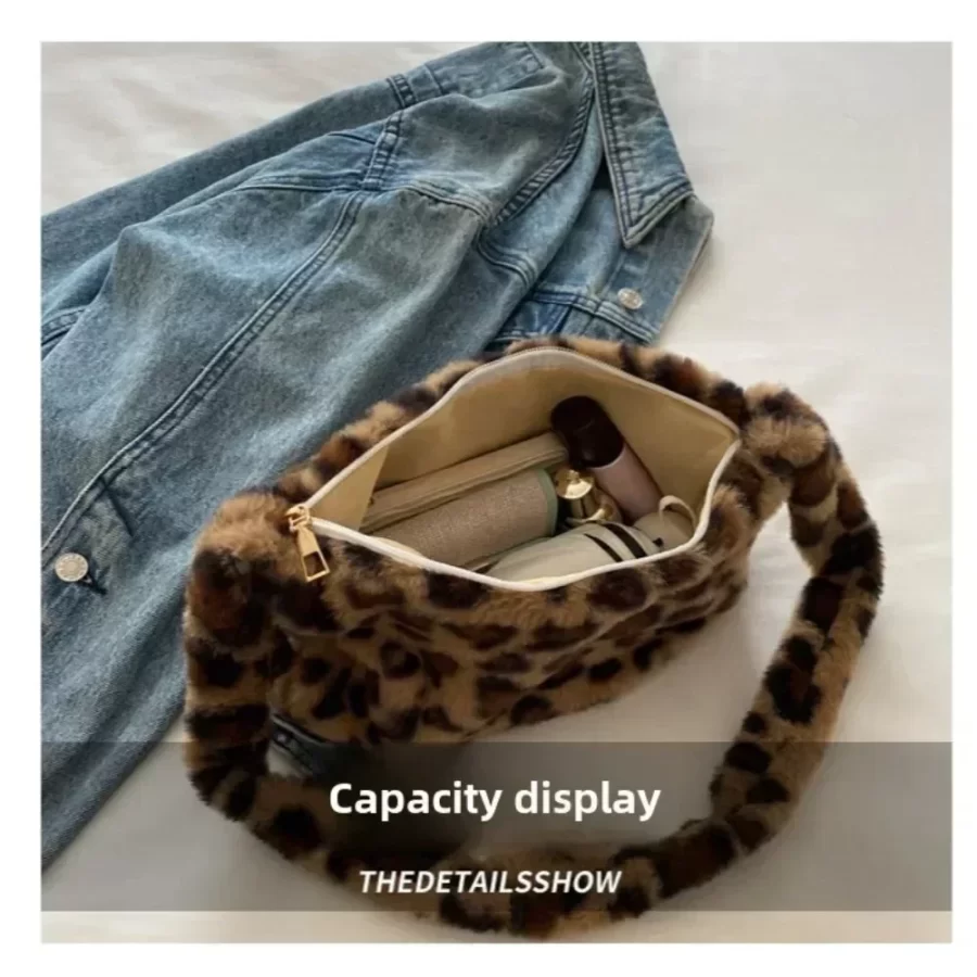 Fashion Versatile Leopard Print New Women's Bags Lady High-Grade Texture Simple Generous Temperament Crossbody Shoulder_2