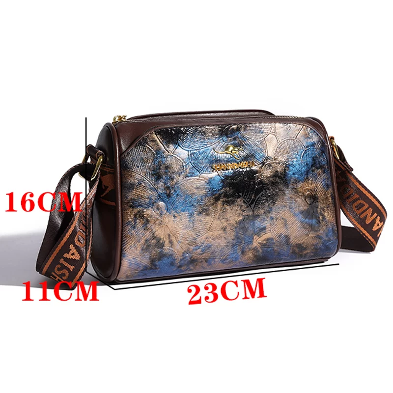 Designer Luxury Handbags Vintage Soft Leather Tote Bags For Women Multi Pocket Shoulder Messenger Bags High quality Shoulder Bag_2