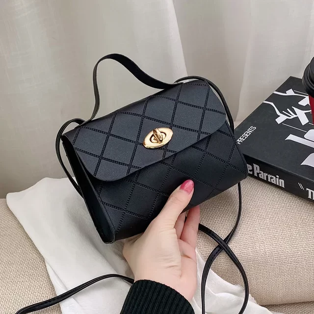 Fashion Simple Women's Bag New Crossbody Bag Mini Shoulder Bag PU Leather Handbag Mobile Phone Coin Purse Bag Small Square Bag_10