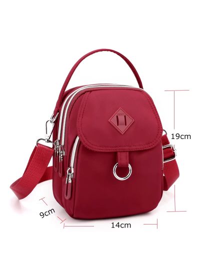 Fashion 3 Layers Girls Mini Bag High Quality Fabric Women Small Shoulder Bag Pretty Style Girls Phone Bag Casual Mini Handbag