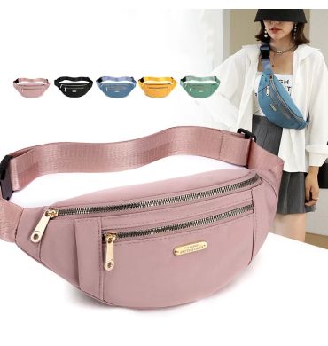 Waist Bags for Women Oxford Leisure Color Waist Bag Shoulder Crossbody Chest Bags Handbags All-match Messenger Belt Bags