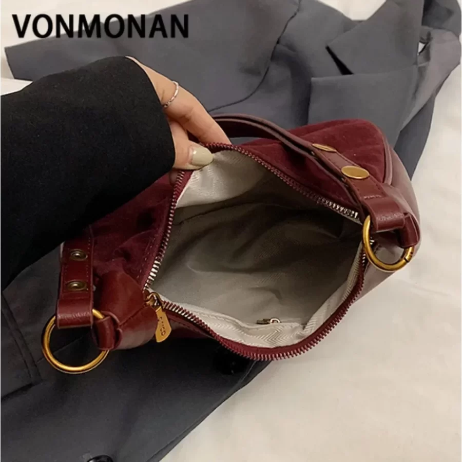 Small PU Leather Nubuck Underarm Bags Ladies Shoulder Bag for Women New Trend Women's Handbags Y2K Style Messenger Sac A Main_6