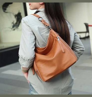 High Quality Women's Real Cow Leather Luxury Handbag, Versatile Ladies' Large Capacity Shoulder Crossbody High-end Commuting Bag