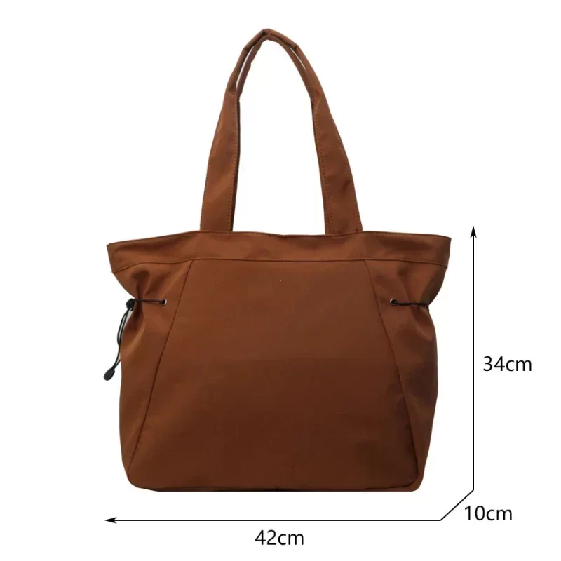 Casual Fashion Large Capacity Tote Bag Simple Travel Bag Women Large Shoulder Bag Aesthetic Handbags Drawstring Tote Handbag_6