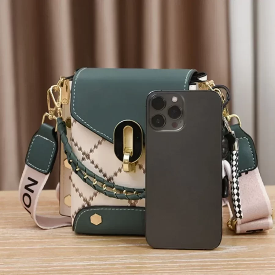 Summer New Bag Korean Style Simple Small Square Bag Fashion All-Match Shoulder Crossbody Fashion Mini Phone Bag Women Handbags_3