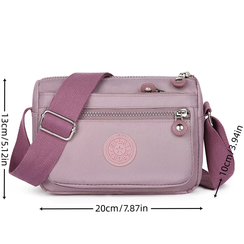 Nylon Shoulder Bag New Lightweight Small Square Bag Anti Splash Casual Crossbody Women's Bag_2