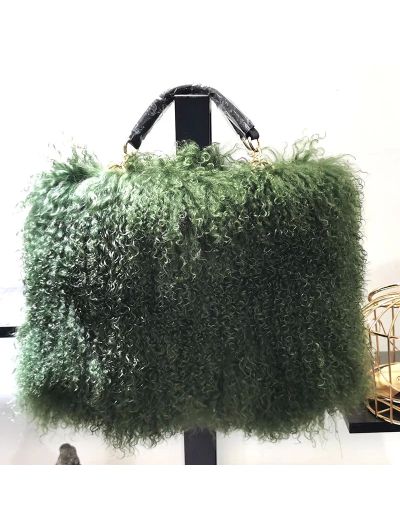 Luxury Real Fur Pearl Chain Shoulder Bag for Women Designer Purses and Handbags Women's Party Clutch Crossbody Bag High Quality