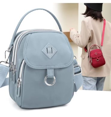 Fashion 3 Layers Girls Mini Bag High Quality Fabric Women Small Shoulder Bag Pretty Style Girls Phone Bag Casual Mini Handbag