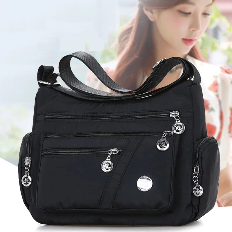 Large Capacity Women Crossbody Bag Waterproof Tote Casual Nylon Shoulder Bag Purse Handbag Lightweight Travel Messenger Bag_5