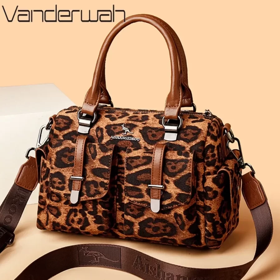 High Capacity Leopard Print Ladies Handbags Versatile Messenger Bags High Quality Luxury Women's Shoulder Bags Ladies'Hand Bags_1