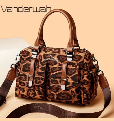 High Capacity Leopard Print Ladies Handbags Versatile Messenger Bags High Quality Luxury Women's Shoulder Bags Ladies'Hand Bags