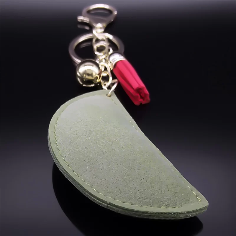 Kawaii Watermelon Full Crystal Key Chain Women Men Alloy Leather Gold Color Fruit Keyring Bag Car Accessories Jewelry K5100S05_4