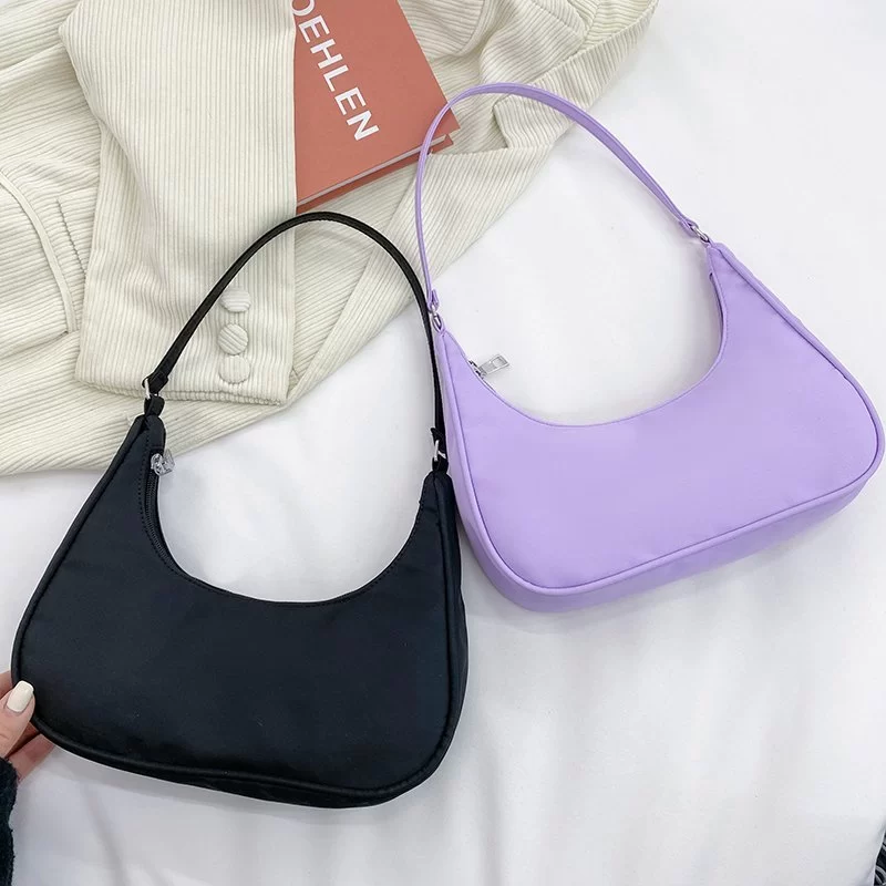 Women Bags Armpit Shoulder Bag Small Shoulder Purse Nylon Underarm Bags Clutch Women Hobos Summer Simple Handbags Bolso Feminina_1