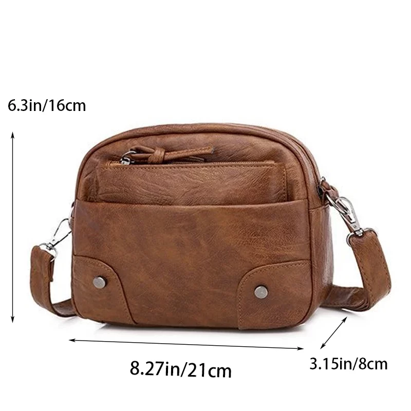 Popular Vintage Simple Women Shoulder Bags Small Handbag Crossbody Phone Purse Pack Soft PU Leather Square Messenger_1