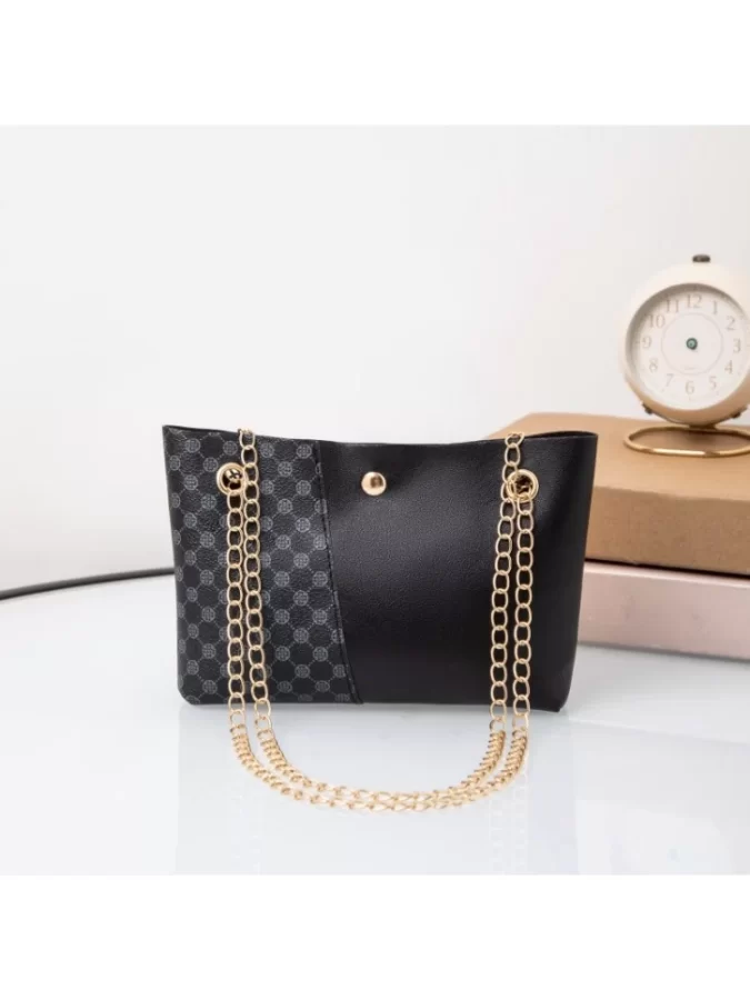 Bag 2024 new trendy fashion polka dot printing chain bucket bag one shoulder messenger bag one piece delivery_2