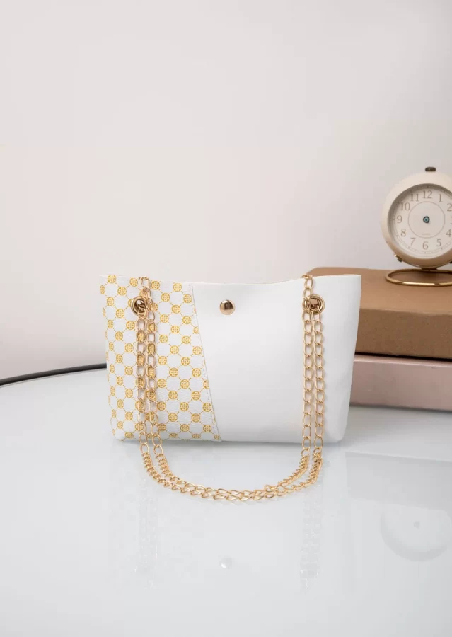 Bag 2024 new trendy fashion polka dot printing chain bucket bag one shoulder messenger bag one piece delivery_7