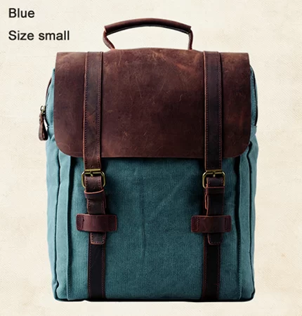 Fashion Male Backpack Leather military Canvas backpack Men backpack women school backpack school bag bagpack rucksack mochila_13