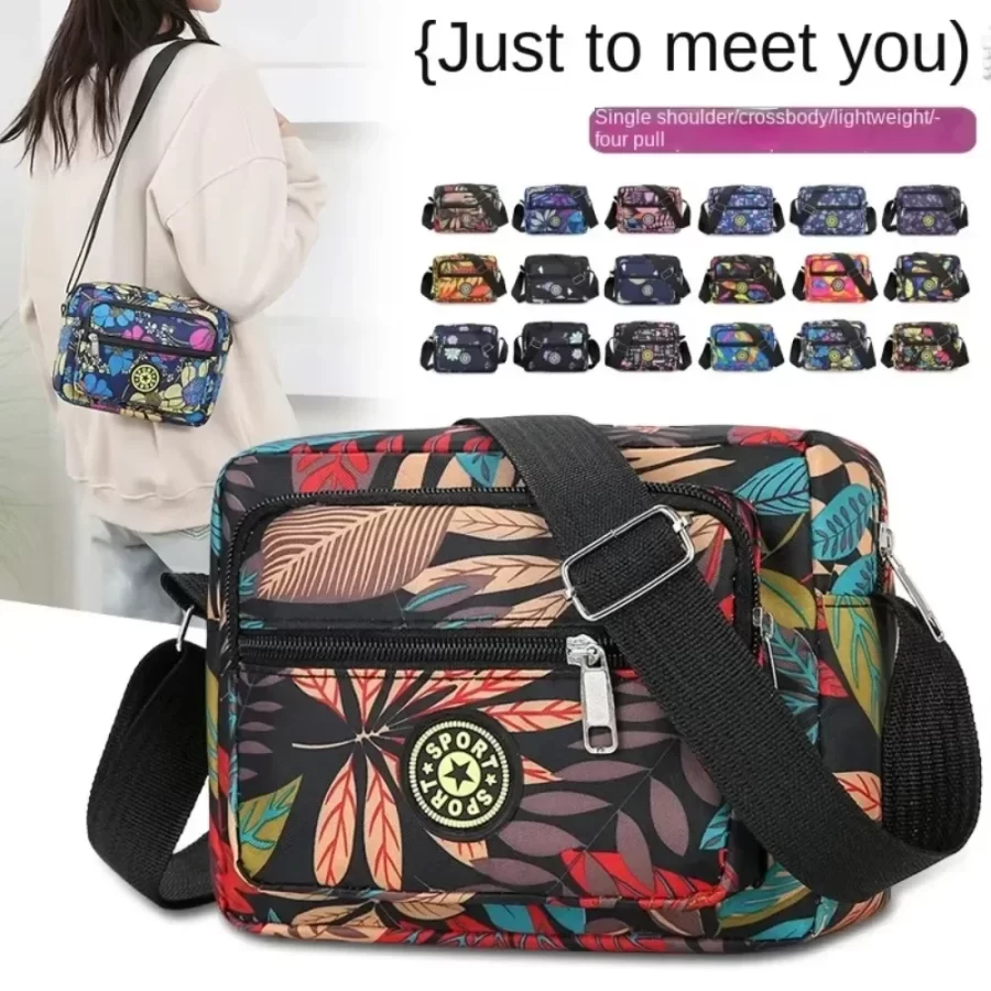 Oxford Cloth Women's Crossbody Bag 2024 Cloth Casual Backpack Messenger Nylon Canvas Bag Shoulder Middle-aged Mother Handbag_1