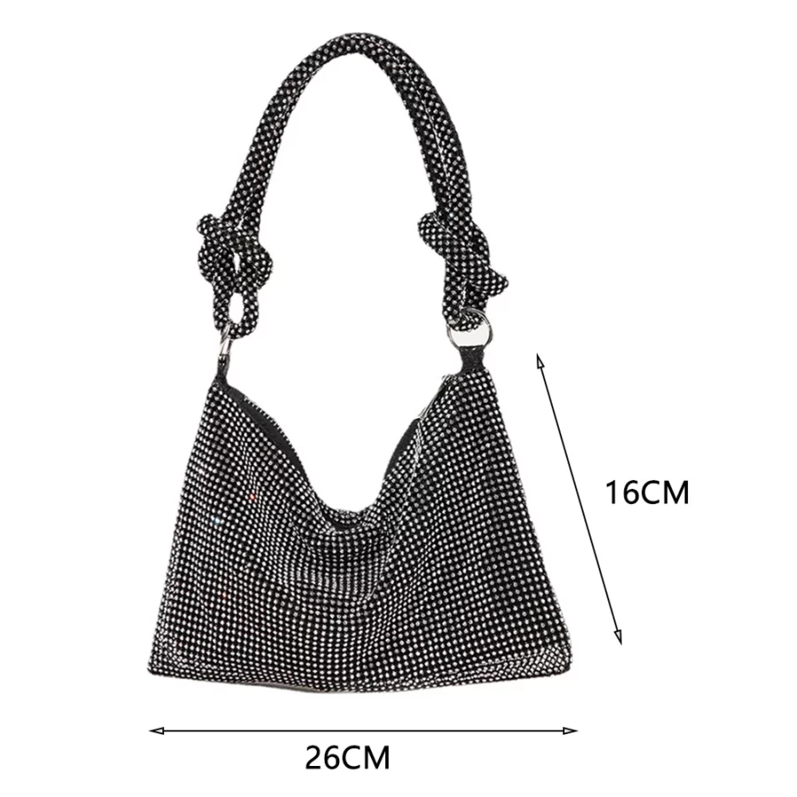 Women Shiny Rhinestone Dinner Bag New Party Wedding Purses 2023 Luxury Full-Diamond Ladies Handbag Designer Sparkly Evening Bags_8