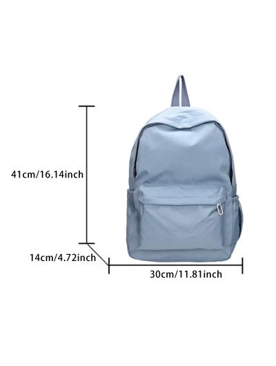 Women Schoolbag Waterproof Large Capacity School Backpack Smooth Zipper Solid Teens Girl Casual Daypack Bag Student Supply NEW