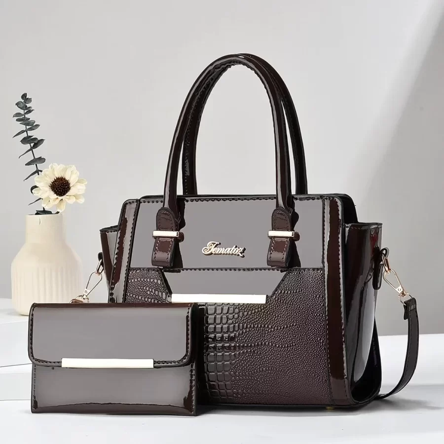 New Large Capacity Crocodile Print Handbag Mother Bag Women's Bag High Quality Shoulder Tote Bag_8