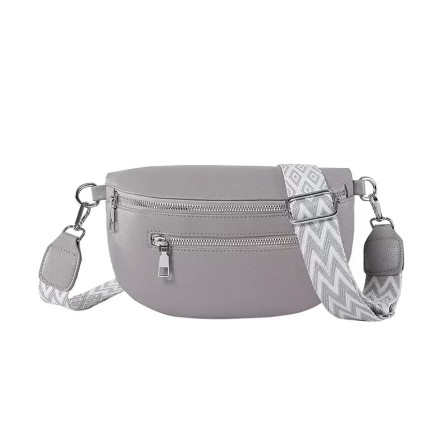 PU Leather Retro Banana Bag Women Chest Bags Waist Fanny Pack Sling Crossbody Shoulder Bag Chest Bum Belt Bag Half Moon_7