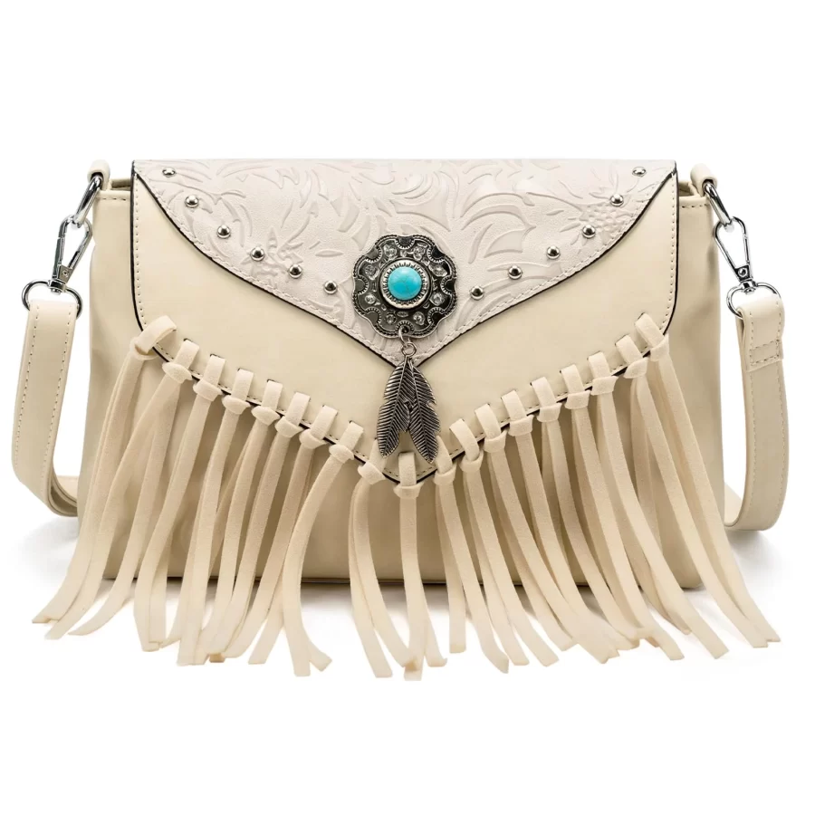 Celela Original Design Shoulder Bag For Women PU Leather Luxury Clutch Designer Handbags Western Purse Fringe Messenger Bag_17